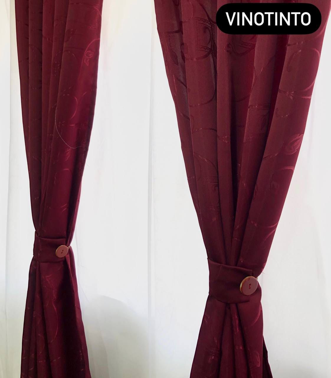 Miniatura 12 de Cortina Jaquard Vinotinto De 280cm